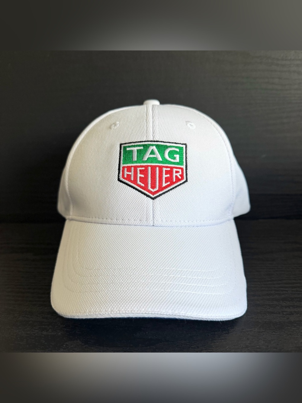 Tag Heuer Watch Baseball Cap Strapback Hat White Pique Official AD Merch EUC
